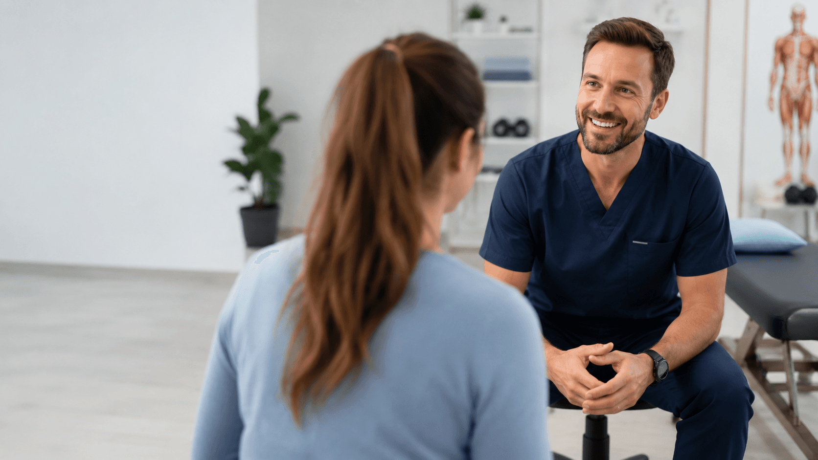 Warm healthcare clinician ready to help patients